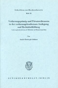﻿اصل قانون اساسی و هنجار حقوق خصوصی در تفسیر منطبق بر قانون اساسی و توسعه حقوقی: تثبیت قانون اساسی به عنوان یک مشکل روش و صلاحیت