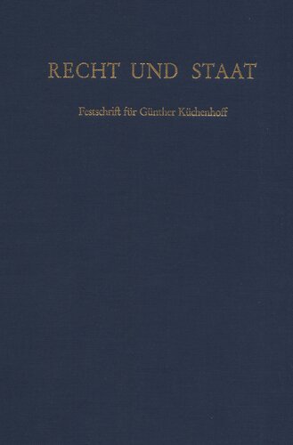 ﻿قانون و دولت: Festschrift برای گونتر کوشنهوف در تولد 65 سالگی او در 21 اوت 1972