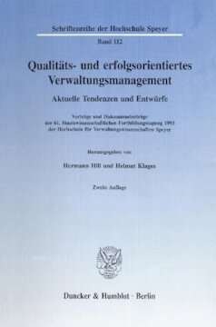 ﻿مدیریت اداری کیفیت و موفقیت محور: روندها و پیش نویس های فعلی سخنرانی ها و مشارکت در بحث ها در شصت و یکمین کنفرانس آموزشی علوم سیاسی در سال 1993 در دانشگاه علوم اداری اسپایر