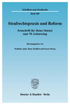 ﻿تمرین و اصلاح قانون کیفری: فستیوال برای هاینز استوکل در 70 سالگی او