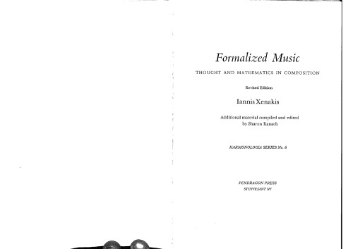 موسیقی رسمی: اندیشه و ریاضیات در ترکیب (هارمونولوژی)