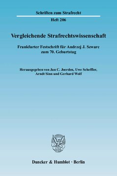 ﻿حقوق جزایی تطبیقی: انتشارات یادبود فرانکفور برای آندرهج جی. سزواک در 70 سالگی خود