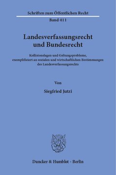 ﻿قانون اساسی ایالتی و قانون فدرال: شرایط تضاد و مشکلات اعتبار، که نمونه آن مقررات اجتماعی و اقتصادی قانون اساسی ایالتی است.