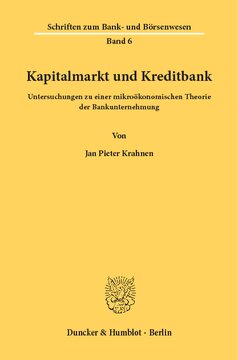﻿بازار سرمایه و بانک اعتباری: مطالعاتی بر نظریه اقتصاد خرد بانکداری