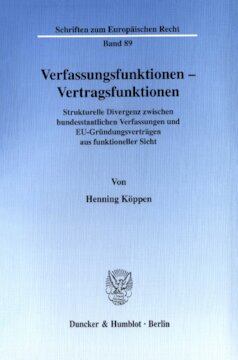 ﻿کارکردهای قانون اساسی - توابع قرارداد: واگرایی ساختاری بین قانون اساسی دولت و قراردادهای مبتنی بر اتحادیه اروپا از منظر عملکردی - یک بحرانی ، با استفاده از مثال قانون اساسی جدید فدرال کنفدراسیون سوئیس کمک های حقوقی در بحث