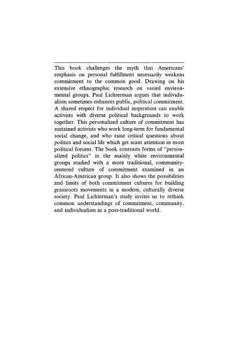 جستجوی جامعه سیاسی: فعالان آمریکایی در زمینه ابراز تعهد