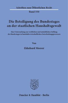 ﻿مشارکت Bundestag در نیروی بودجه دولت: تحقیق در مورد موقعیت قانونی و واقعی بوندستاگ در فرآیندهای تصمیم گیری در مورد خانواده