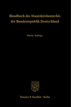 ﻿کتاب راهنمای حقوق کلیسای دولتی جمهوری فدرال آلمان: ویرایش سوم، اساساً اصلاح شده. جلد 1 و 2 و 3
