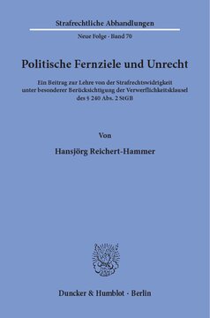 ﻿اهداف بلندمدت سیاسی و بی عدالتی: کمک به دکترین قانون گریزی کیفری با توجه ویژه به بند قابل سرزنش بخش 240 بند 2 قانون جزا