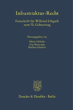 ﻿قانون زیرساخت: Festschrift برای Wilfried Erbguth در 70 سالگی او