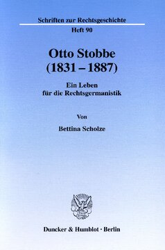﻿اتو استوب (1831-1887): زندگی برای مطالعات حقوقی آلمان