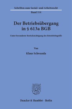 ﻿انتقال عملیات در § 613a BGB: با توجه ویژه به مفهوم تجارت