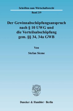 ﻿ادعای کاهش سود طبق § 10 UWG و کاهش سود طبق §§ 34, 34a GWB