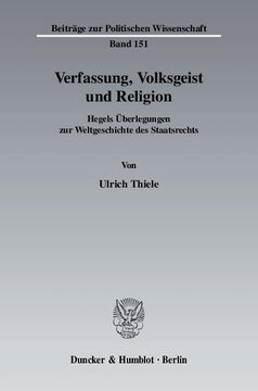 ﻿قانون اساسی ، روح و دین عامیانه: ملاحظات هگل در مورد تاریخ جهانی قانون اساسی