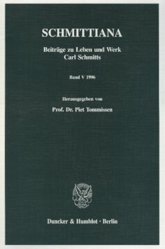 ﻿اشمیتیانا: کمک به زندگی و کار کارل اشمیت. جلد پنجم (1996)