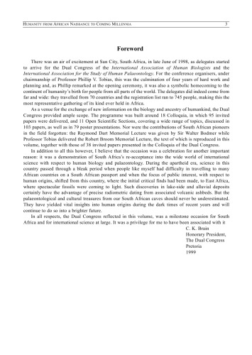 بشریت از Naissance آفریقایی تا هزاره های آینده: محاوره در زیست شناسی انسانی و دیرینه شناسی