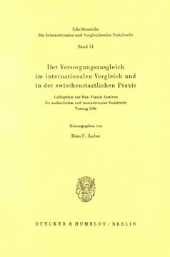 ﻿یکسان سازی حقوق بازنشستگی در مقایسه بین المللی و در عمل بین ایالتی: کنفرانس موسسه ماکس پلانک برای حقوق اجتماعی خارجی و بین المللی. توتزینگ 1984