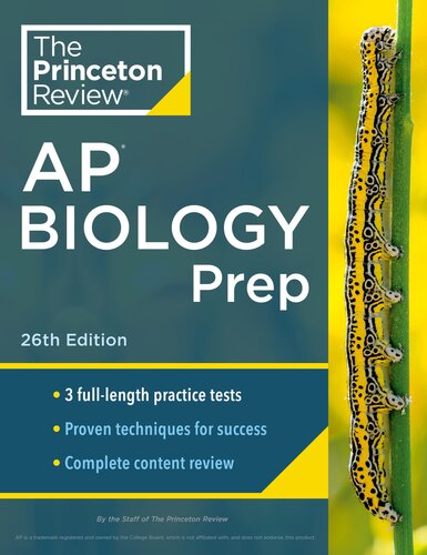 ﻿پرینستون بررسی AP Biology Prep: 3 تمرین تست استراتژی های کامل بررسی محتوا