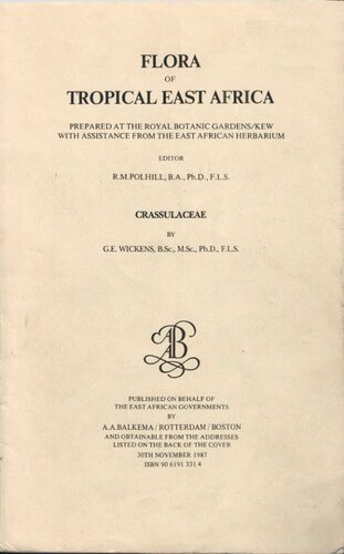 ﻿فلور استوایی شرق آفریقا - Crassulaceae (1987)