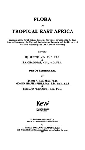 ﻿فلور مناطق گرمسیری شرق آفریقا: Dryopteridaceae