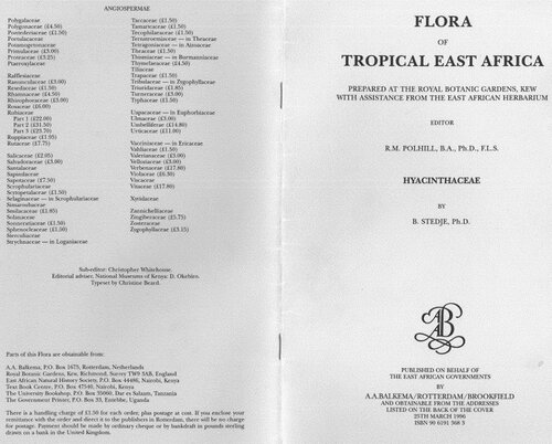 ﻿فلور گرمسیری آفریقای شرقی - Hyacinthaceae