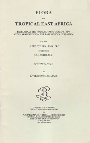 ﻿فلور استوایی شرق آفریقا - Schizaeaceae (2000)