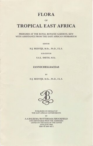 ﻿فلور استوایی شرق آفریقا - Zannichelliace (2000)