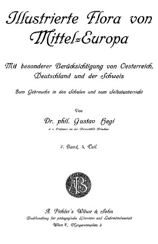 ﻿فلور مصور اروپای مرکزی. 5.4 ، dicotyledones (قسمت V.). علائم