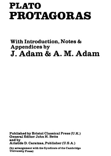 ﻿افلاطون: Protagoras
