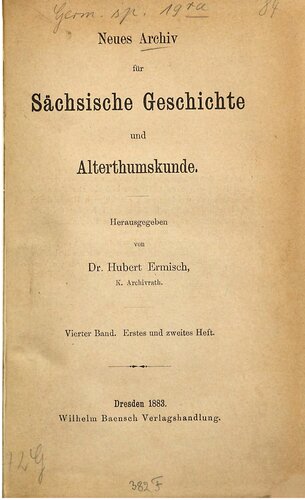 ﻿آرشیو جدید برای تاریخ و دوران باستان ساکسون