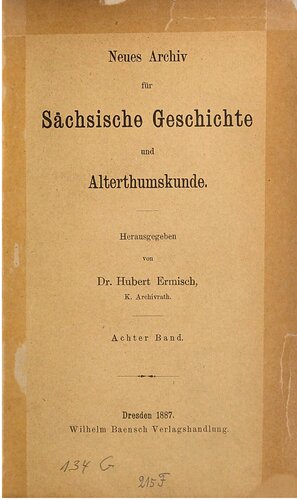 ﻿آرشیو جدید برای تاریخ و دوران باستان ساکسون