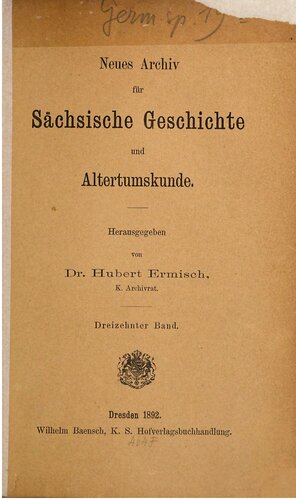 ﻿آرشیو جدید برای تاریخ و دوران باستان ساکسون