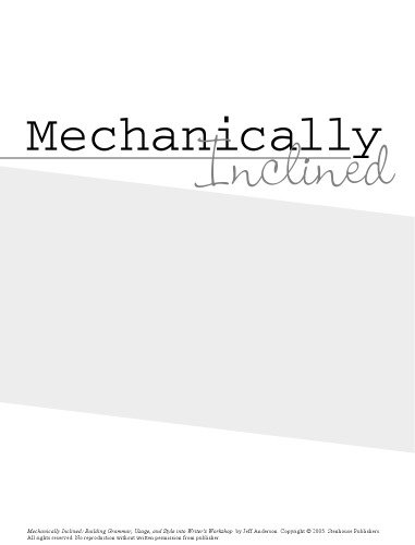 تمایل مکانیکی: ساختن دستور زبان ، کاربرد و سبک به کارگاه نویسنده