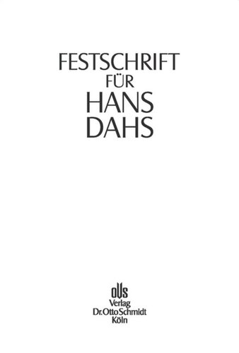﻿Festschrift برای Hans Dahs