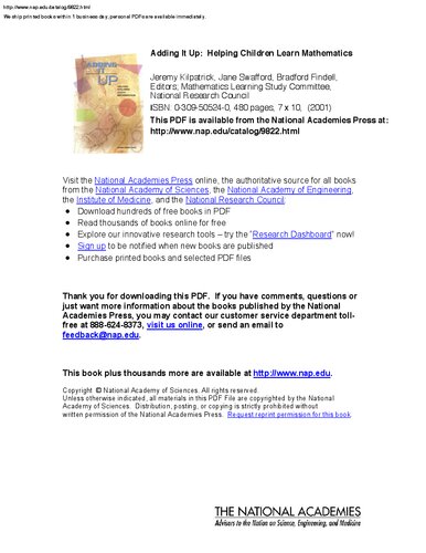 ﻿اضافه کردن آن: کمک به کودکان در یادگیری ریاضیات