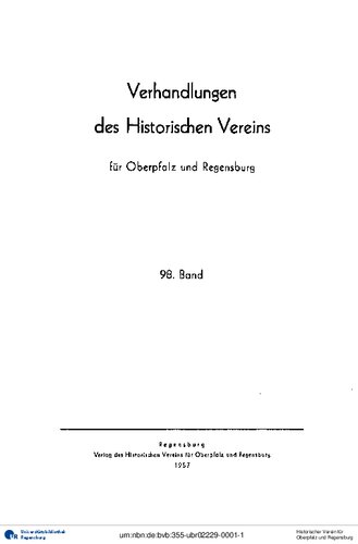 ﻿مذاکرات انجمن تاریخی برای فلات بالا و رگنسبورگ