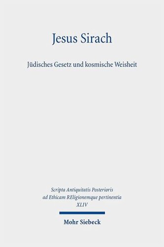 ﻿عیسی سیراخ، قانون یهود و حکمت کیهانی
