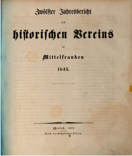 ﻿گزارش سالانه انجمن تاریخی در فرانکونیای میانه