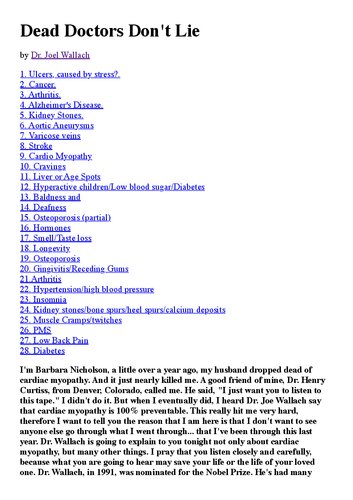 ﻿دکتر جوئل والاک دکترهای مرده دروغ نمی گویند
