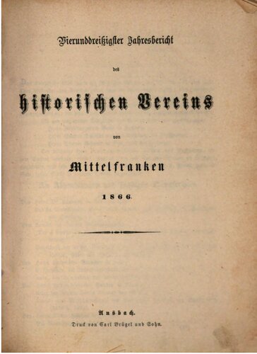 ﻿گزارش سالانه انجمن تاریخی در فرانکونیا میانه
