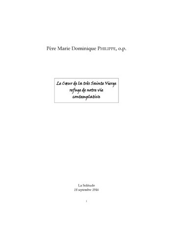 ﻿قلب مریم مقدس پناه زندگی متفکرانه ماست