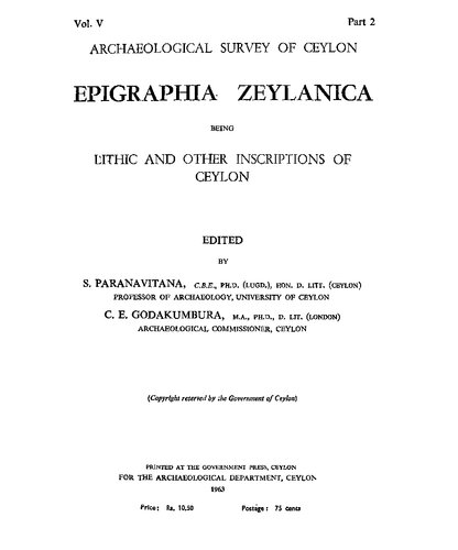 ﻿Epigraphia Zeylanica