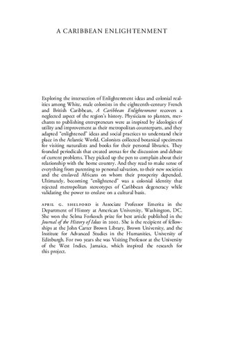 ﻿روشنگری کارائیب: زندگی فکری در جهان استعمار بریتانیا و فرانسه، 1750-1792