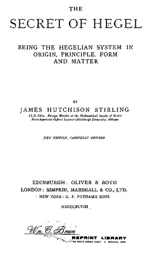 ﻿راز هگل: نظام هگلی بودن در منشأ، اصل، شکل و ماده