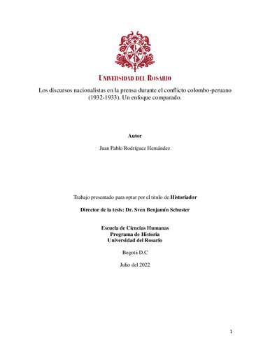 ﻿سخنرانی های ناسیونالیستی در مطبوعات در جریان درگیری کلمبیا و پرو (1932-1933). رویکرد مقایسه ای