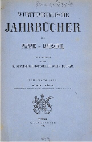 ﻿سالنامه های وورتمبرگ برای آمار و مطالعات منطقه ای