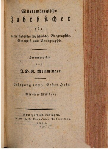 ﻿سالنامه های وورتمبرگ برای تاریخ ملی، جغرافیا، آمار و توپوگرافی