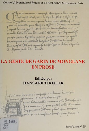 ﻿ژست Garin de Monglane در نثر: نسخه خطی پاریس ، کتابخانه آرسنال ، 3351