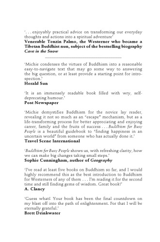 ﻿بودیسم برای افراد پرمشغله: یافتن شادی در دنیای نامشخص (2008)