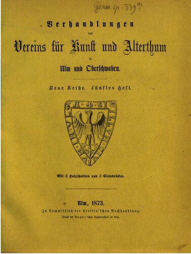 ﻿مذاکرات انجمن هنر و باستان در اولم و سوابیا بالا